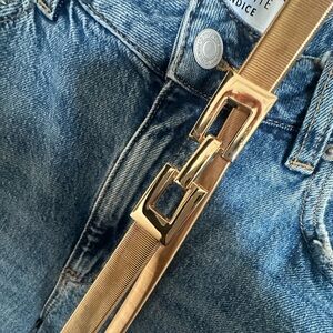 GOLD STRETCH METAL BELT